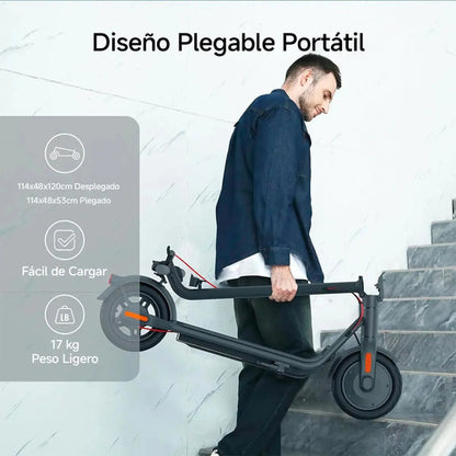 Scooter Eléctrico Navee V25 25km/h Patín Adultos Plegable Color Negro