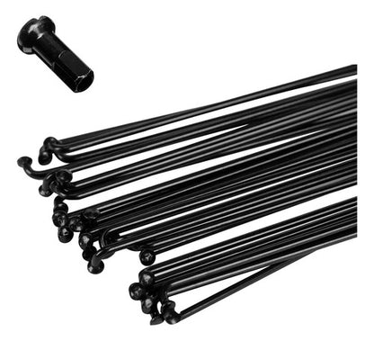 Rayo Y Niple De Bicicleta 268mm Con Nipple X Unidad - Sumart Negro