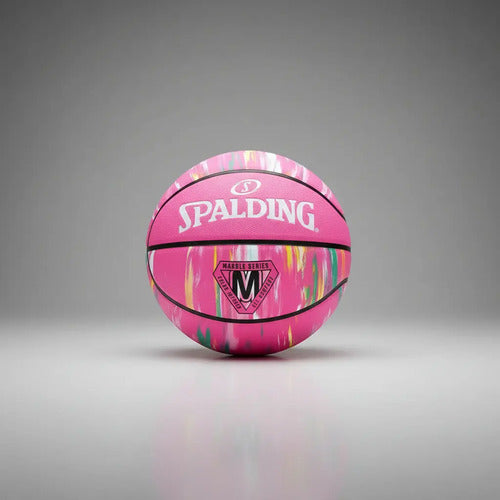 Pelota Basketball Spalding No.6 Marble Series Rosa