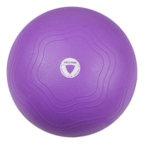 Pelota Pilates Antideslizante 55cm Abdominal Espalda Violeta