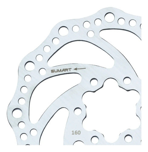 Disco De Freno 160mm Para Bicicleta Sumart Plateado