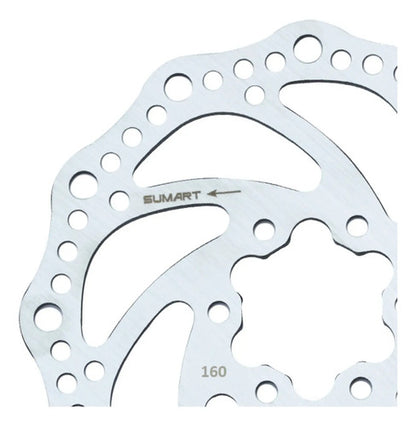 Disco De Freno 160mm Para Bicicleta Sumart Plateado