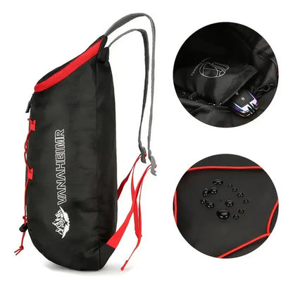 Mochila Deportiva Ultra Liviana Casual Para Viaje Camping Mm Negro Liso