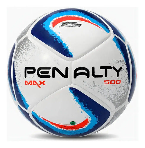 Balón De Fútbol Sala Penalty Max 500 Term Ix, Color Blanco/azul/rojo