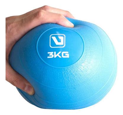 Pelota Medicine Goma Arena 3kg Espalda Equilibrio Celeste
