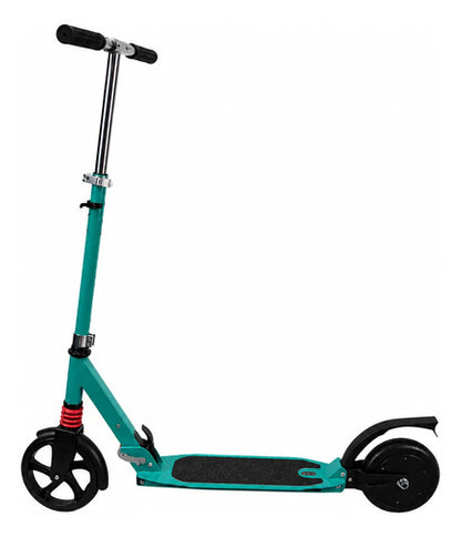 Monopatín Eléctrico Plegable Kds T3 180w Hasta 18 Km/h Verde Agua