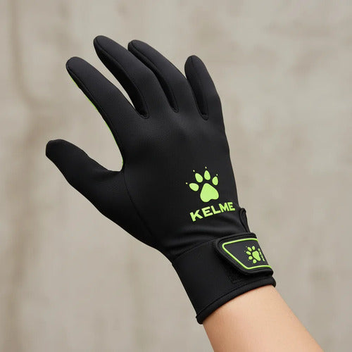 Guantes Para Niño Térmico Liso Kelme Mmsports Negro Liso Único