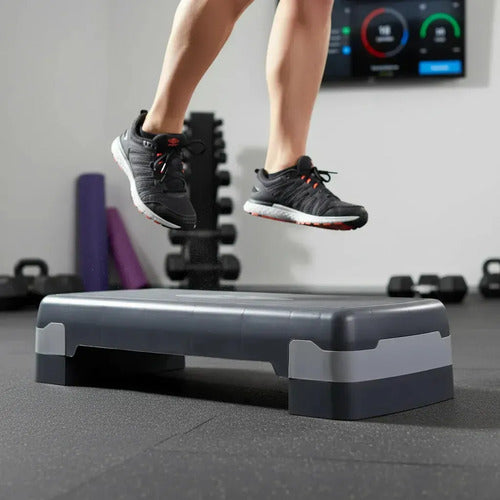 Step Aerobic Umbro Entrenamiento Gym Yoga Baile Regulable Color Gris Oscuro