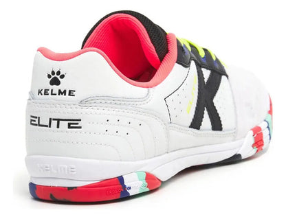 Botín Kelme Futsal Elite – Blanco/Negro