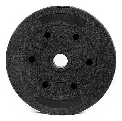 Set 2 Mancuernas Maciza C/rosca + Discos 30kg Total Plateado
