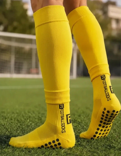 Combo Fs Medias Antideslizantes + Medias Sin Pie + Venda M&m Amarillo