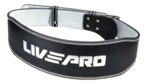 Cinturon Levantamiento Gym Pesado L Livepro Negro