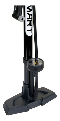 Inflador De Pie Inteligente Para Bicicleta Sumart Negro