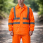 Traje Impermeable Naranja Reflectivo Vial Moto Naranja Xxxl