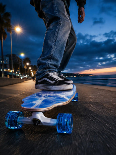 Longboard Weskate 108 Cm Tabla Maple Ruedas Anchas Paseo Weskate Ocean