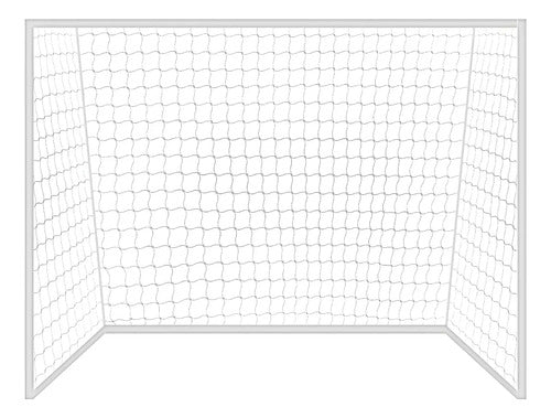 Redes Arco 4mm Fútbol 5/sala Y Handball 3,2x2,1m Uv Gismar Blanco