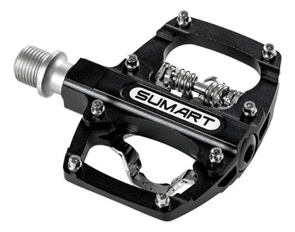 Pedales Fijación Doble Función Mtb Bmx - Sumart Negro