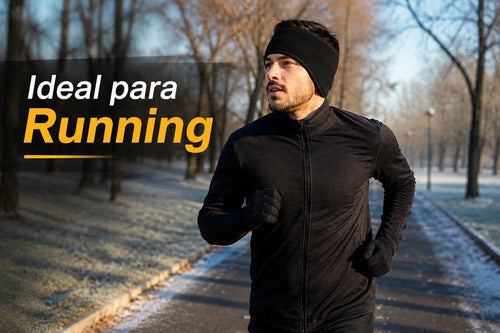 Set X3 Protectores De Orejas Polar Running Ciclismo Invierno Surtido Liso