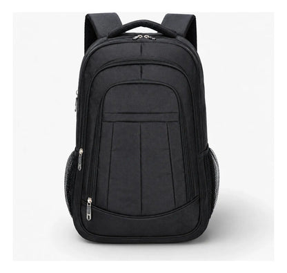 Mochila Escolar Universitaria Reforzada Negra 25l Viaje Negro Lisa
