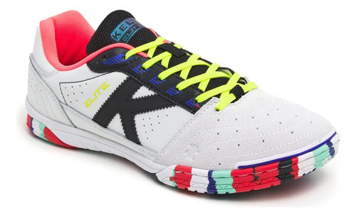 Botín Kelme Futsal Elite – Blanco/Negro