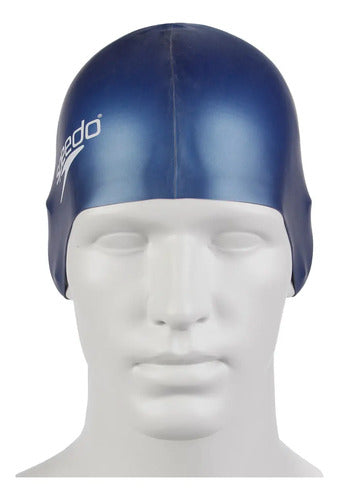 Gorra Natación Piscina Plain Flat Adulto - Speedo Azul Liso Único