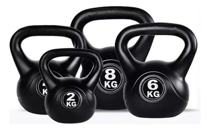Pesas Rusas Kettlebell 4kg Mancuerna Calidad N1 Color Negro Negro
