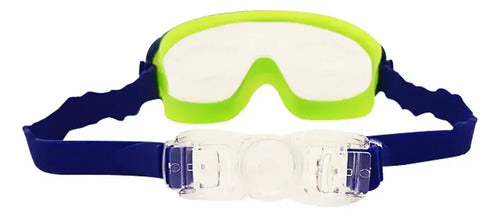Lente De Natación Mask 21 Junior Anti Fog Y Uv Hydro Azul