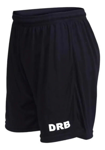 Short Drb Deportivo Fútbol Tela Sintética\ Negro Lisa Xl