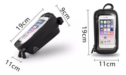 Bolso Celular Para Cuadro Bicicleta Impermeable - Inbike Negro