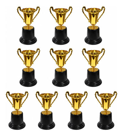 Copa Trofeo Con Asas Premio Para Deportes 13cm Pack X10 Dorado