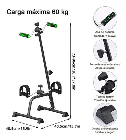 Pedalera Rehabilitación Doble Brazo Pierna Fitness Calidad