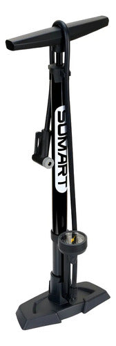 Inflador De Pie Inteligente Para Bicicleta Sumart Negro