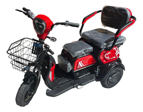 Triciclo Eléctrico Moto Potencia 1200w Autonomía 35km Multicolor