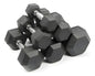 Mancuerna Hexagonal Fija De 5 Kg - Pesa Pesas Color Negro Negro