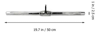 Barra Recta Para Polea 2,4 Kg Agarre Aparato Gym Plateado