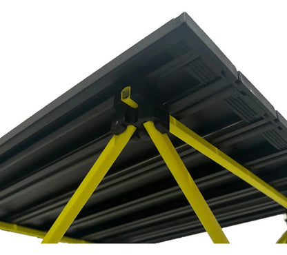 Mesa Camping Hawapi Plegable Portátil Compacta 34x40 Calidad Negro Y Verde Limón