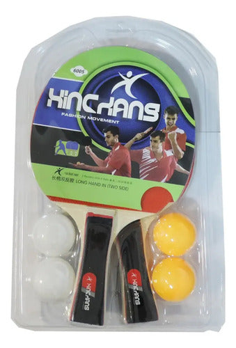 Set Ping Pong Xinchang - 2 Paletas + 4 Pelotas