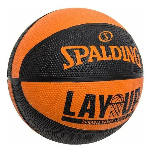 Minipelota De Baloncesto Spalding Lay Up, Goma, Color Naranja