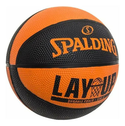 Minipelota De Baloncesto Spalding Lay Up, Goma, Color Naranja