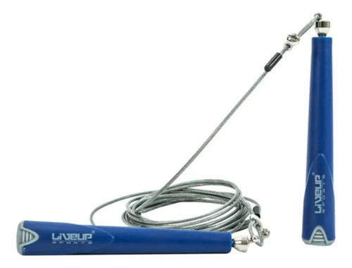 Cuerda Entrenamiento Saltar Linga Acero - Livepro Azul