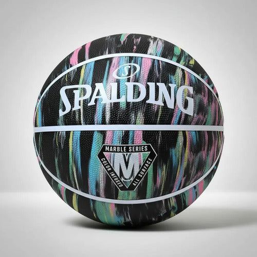Pelota De Básquet Spalding Marble N°7 Negro