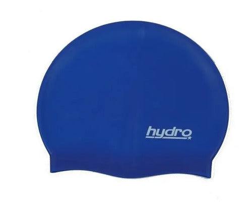 Gorra De Natación Adultos Hydro De Silicona Azul Liso Adulto