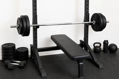 Kit Pesas Barra Recta Discos Pvc Cemento Gimnasio Fitness Barra 1.50 M 4x3 Kg 4x2 Kg