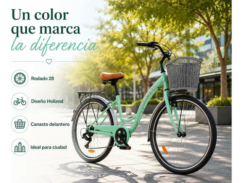 Bicicleta Adultos Knex Sport Holland Rodado 28 Mmsports Verde M