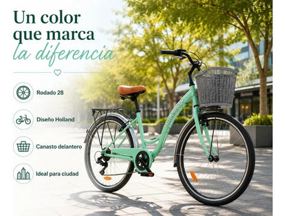 Bicicleta Adultos Knex Sport Holland Rodado 28 Mmsports Verde M