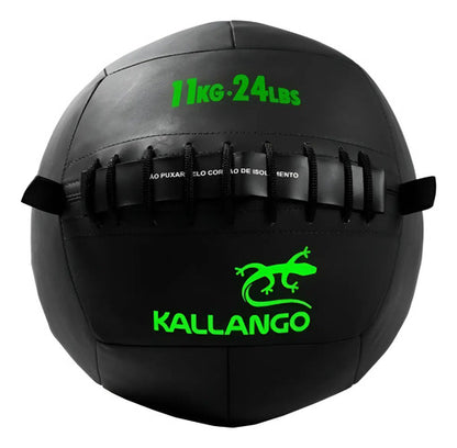 Pelota Medicinal Wallball Crossfit 11kg - Kallango Negro