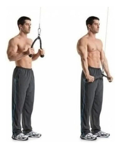 Soga Triceps Doble Agarre Importada N12 Rhino