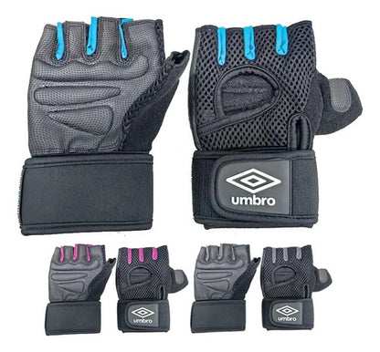 Guante De Entrenamiento Fitness Musculacion Umbro Mmsports Azul Lisa M