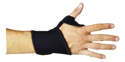Muñequera Neopreno Ajustable Con Dedo Boomerang Knex Negro Universal