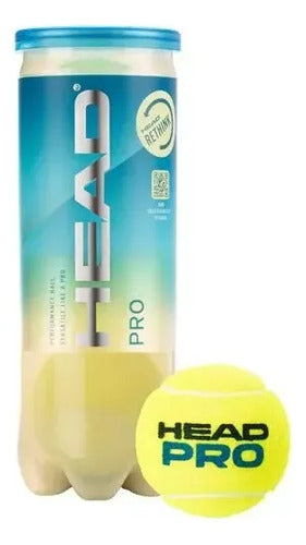 Tubo 3 Pelotas De Tenis Head Pro Amarillo